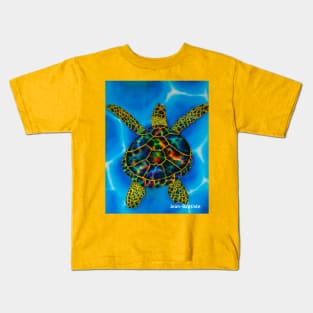 Black Opal Sea Turtle Kids T-Shirt